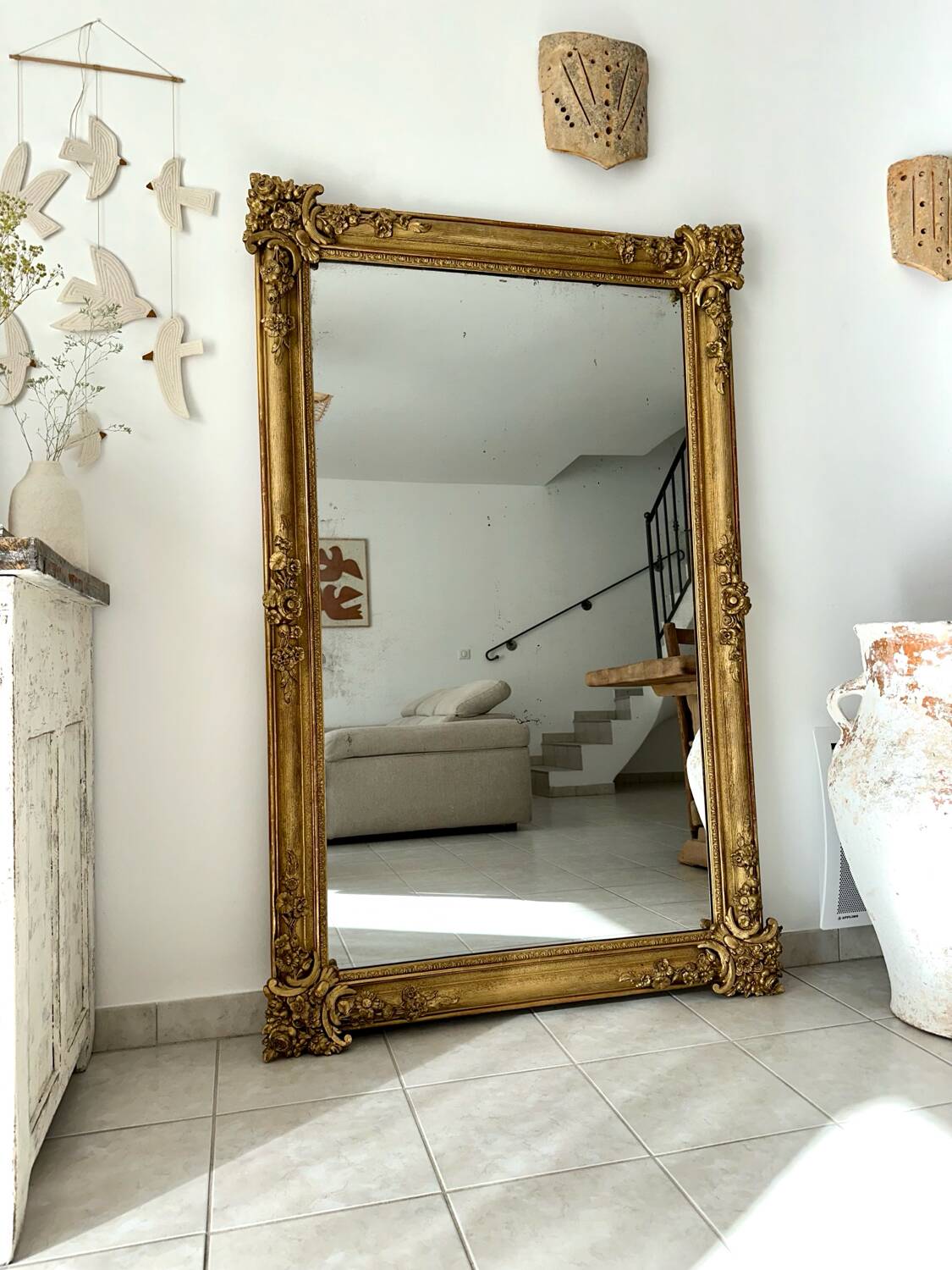 Antique mirror from the 19th century.