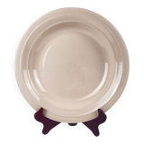 Pale pink hollow round plate St Amand, Céranor, 1940