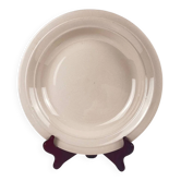 Plat rond creux rose pâle St Amand, Céranor, 1940