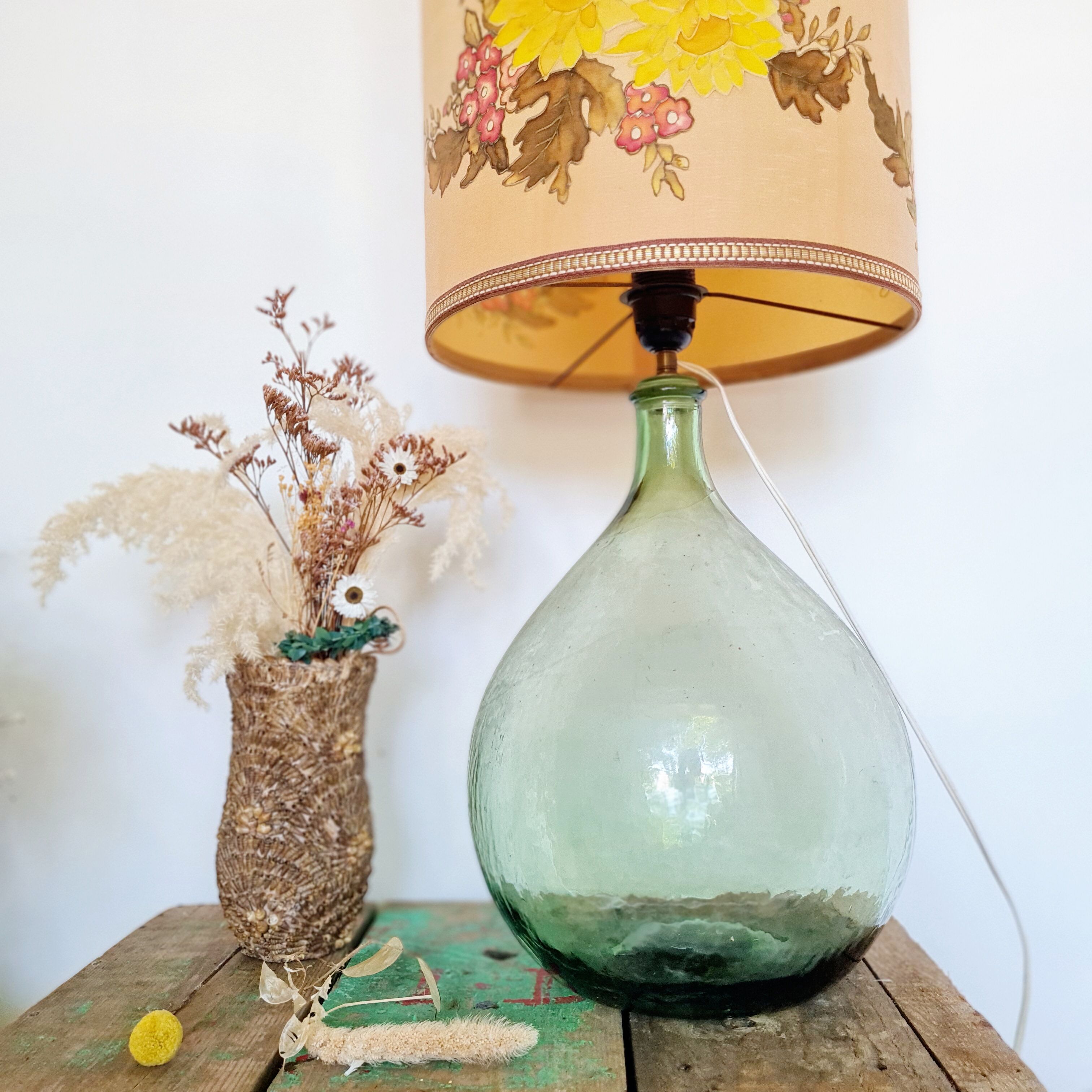 Lady jeanne lamp and silk lampshade