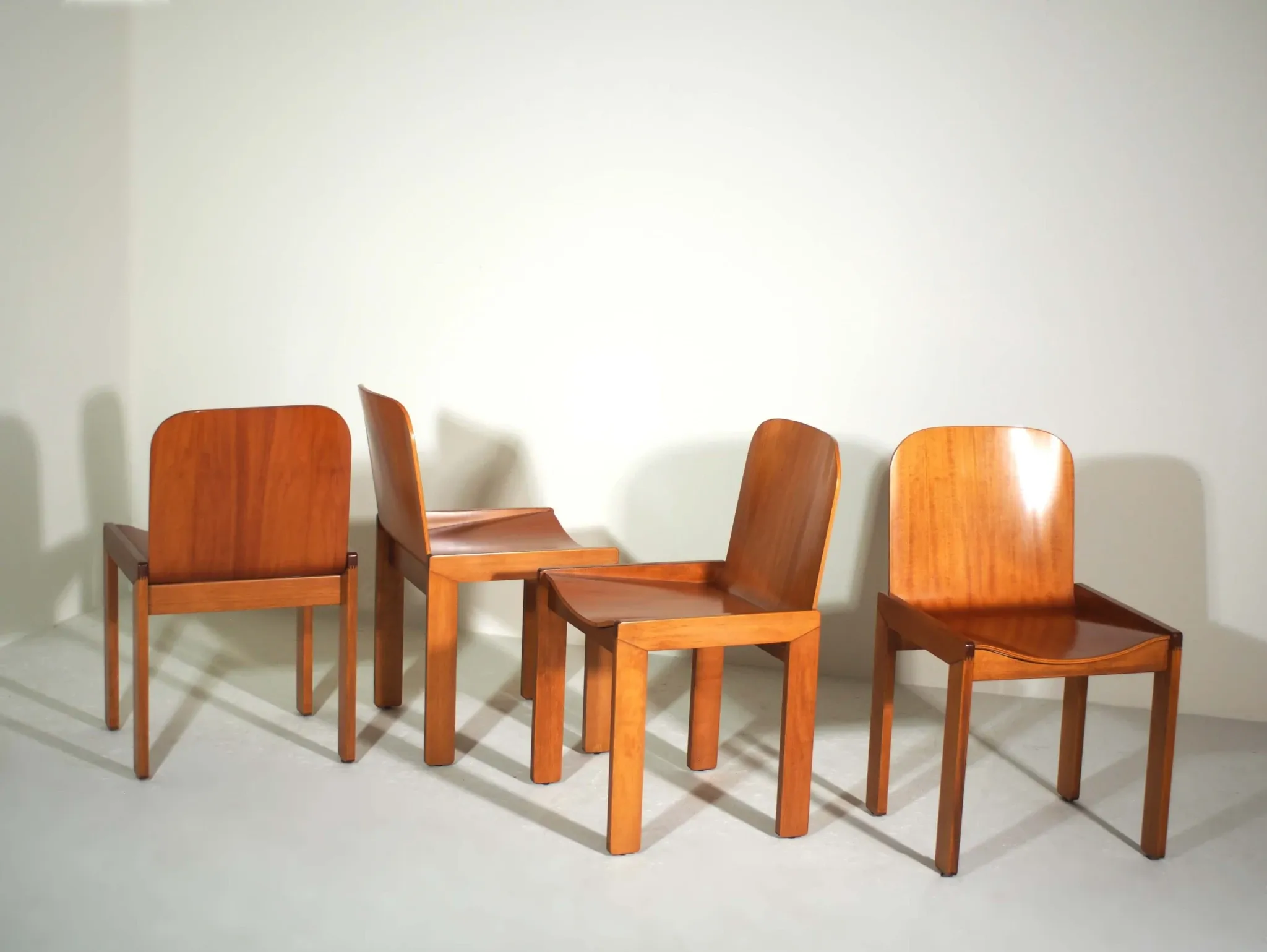 Dining Chairs Attributed to Afra and Tobia Scarpa for Molteni, Set of 4