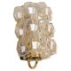 Large amber wall lamp in bubble glass by Helena Tynell, Limburg, Germany.
