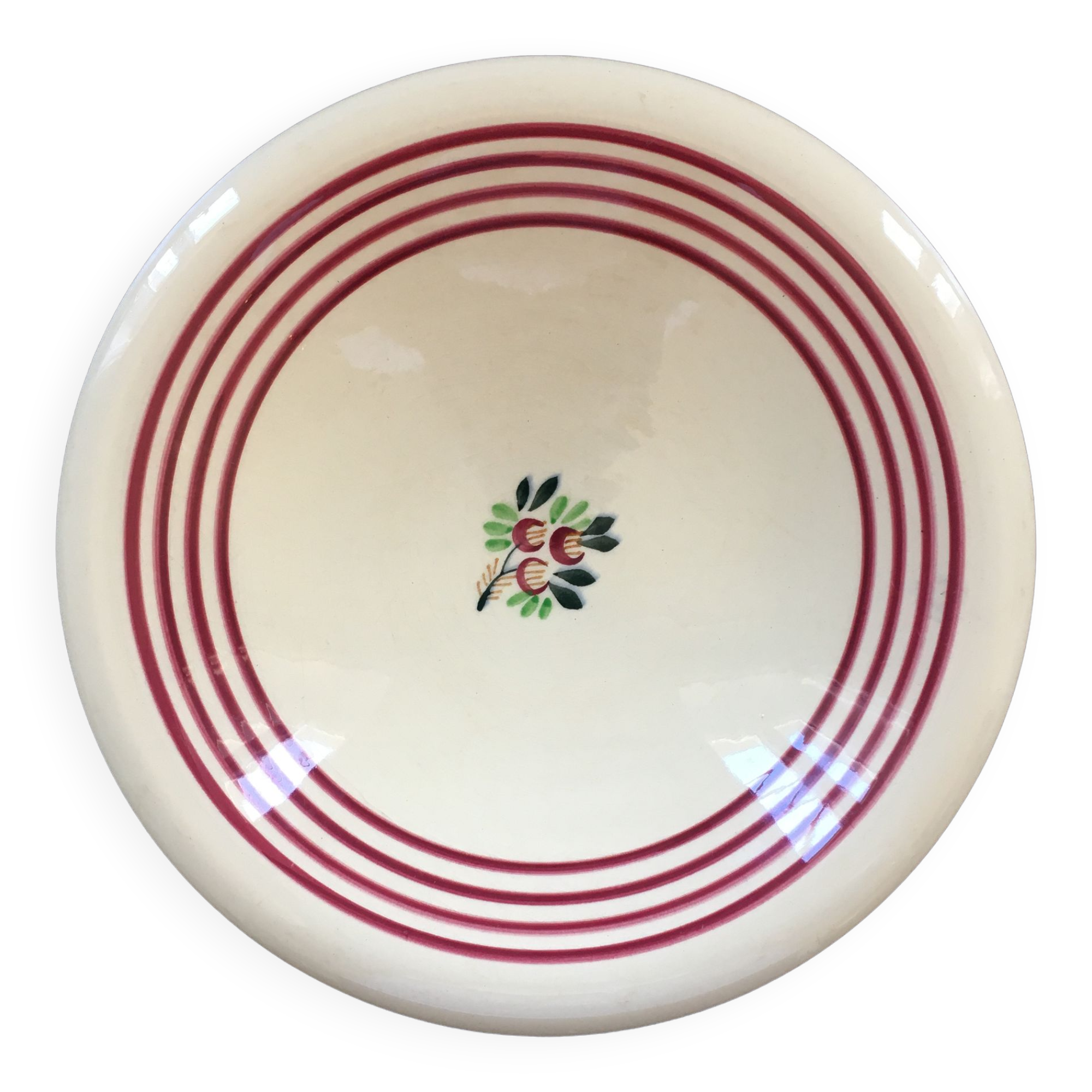 Hollow dish Gien floral decoration