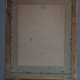 Old frame with keys, gilded stucco wood, pearl frieze 46x38 cm, foliage 40.3x32.1 cm + SB glass