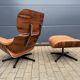 Vitra Eames Lounge Chair XL + Ottoman, Cognac leather & Santos Rosewood