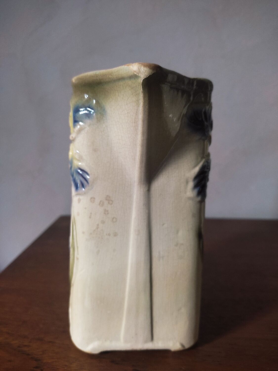 Art Nouveau pitcher in slip