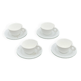 4 tasses à café en porcelaine