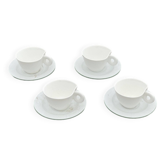 4 porcelain coffee cups