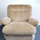 Vintage velvet armchair armrests fins