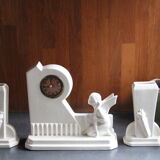 Clock pendulum art-deco fireplace decoration