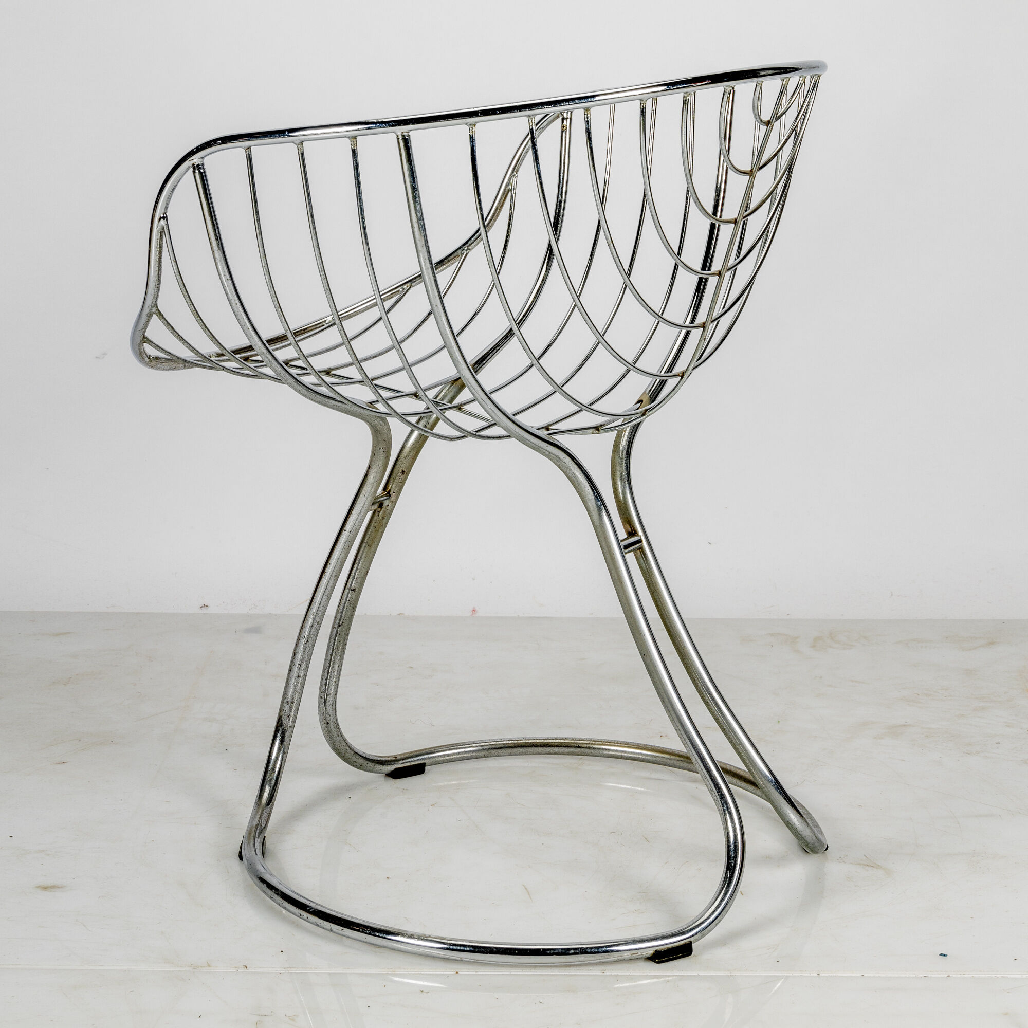Chaise pan am chromée par Gastone Rinaldi pour rima