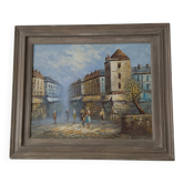 Huile sur toile de l'artiste Caroline Burnett (XXe)