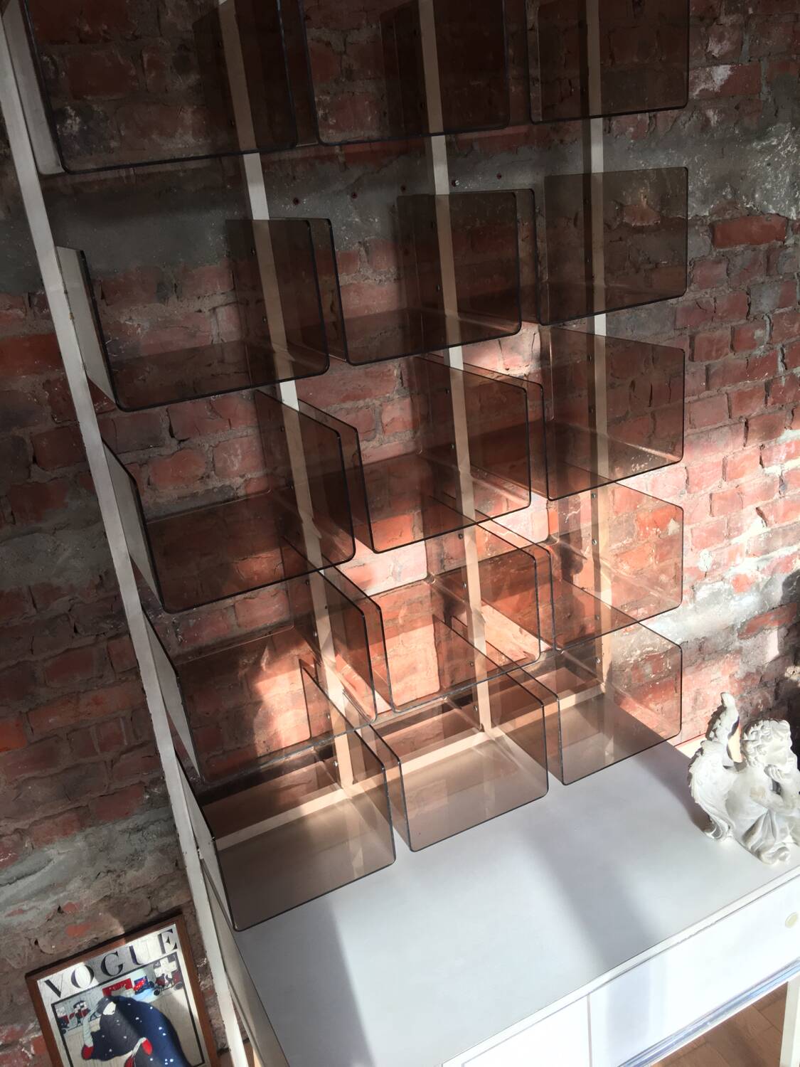 Plexiglass shelf & funky 70s