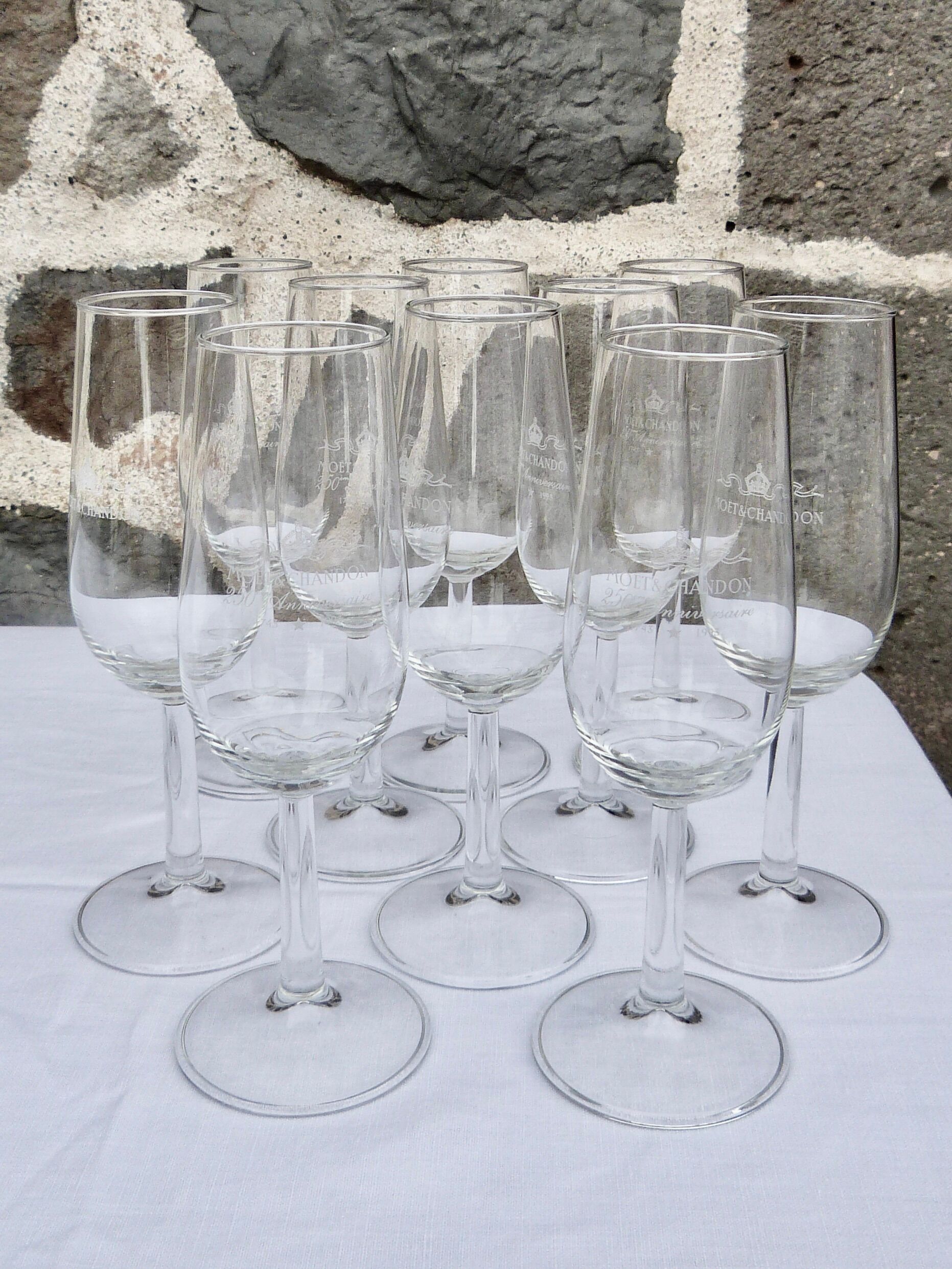 Set of 10 champagne flutes Moët & Chandon