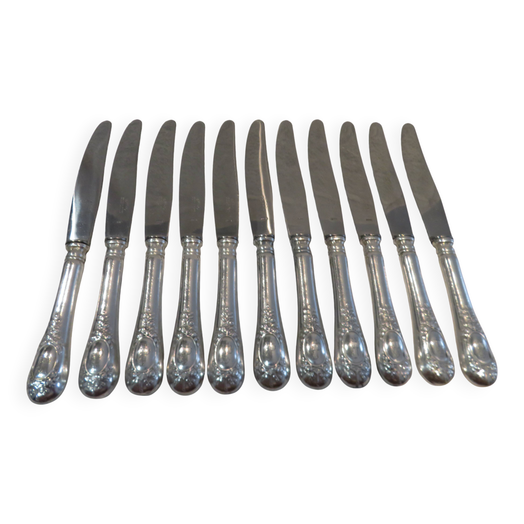 Ercuis 12 Anciens Couteaux de Table 24,5cm Modèle