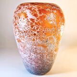 Blown glass vase – sea foam effect