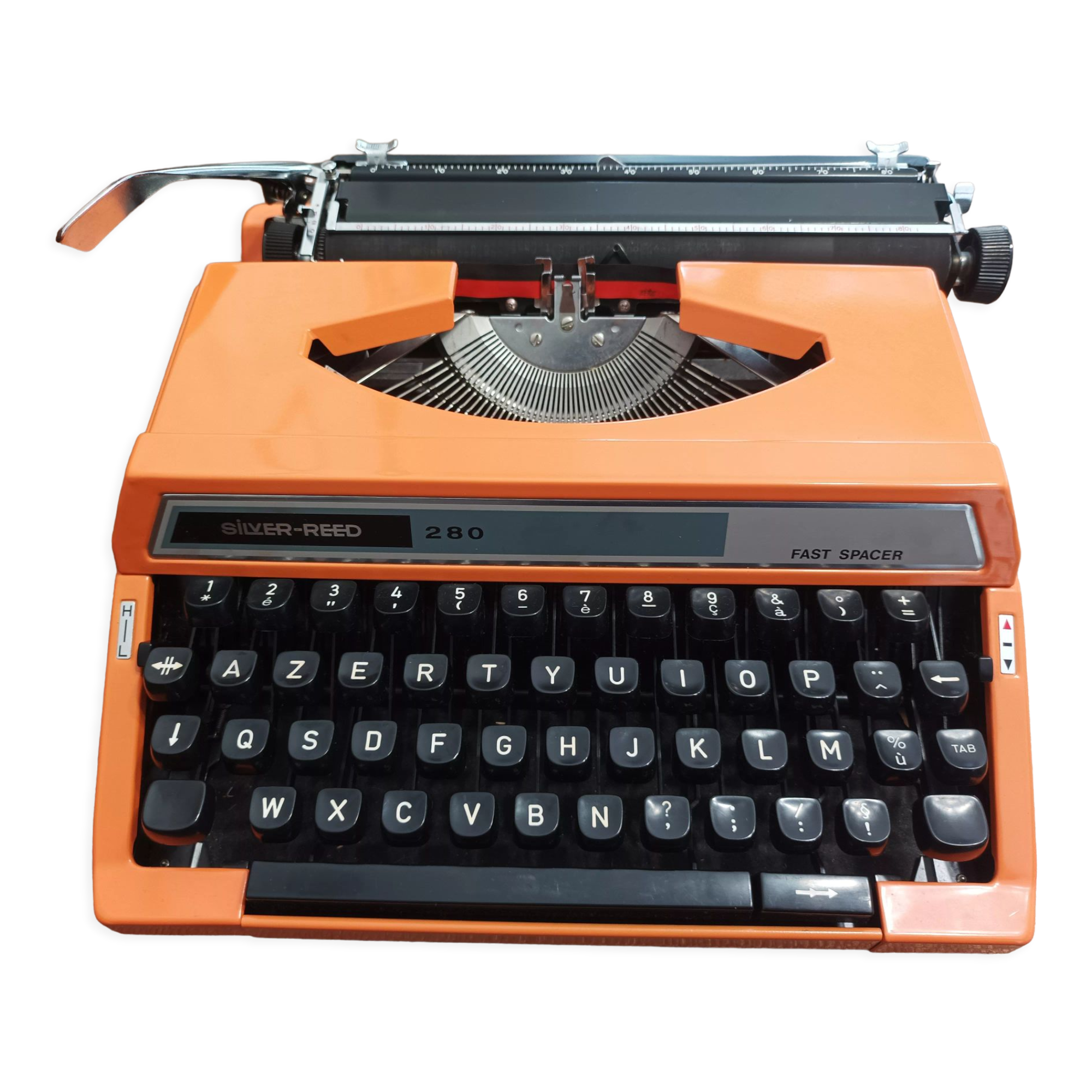 Typewriter Silver Reed 280 Orange Controlled Ribbon Ok