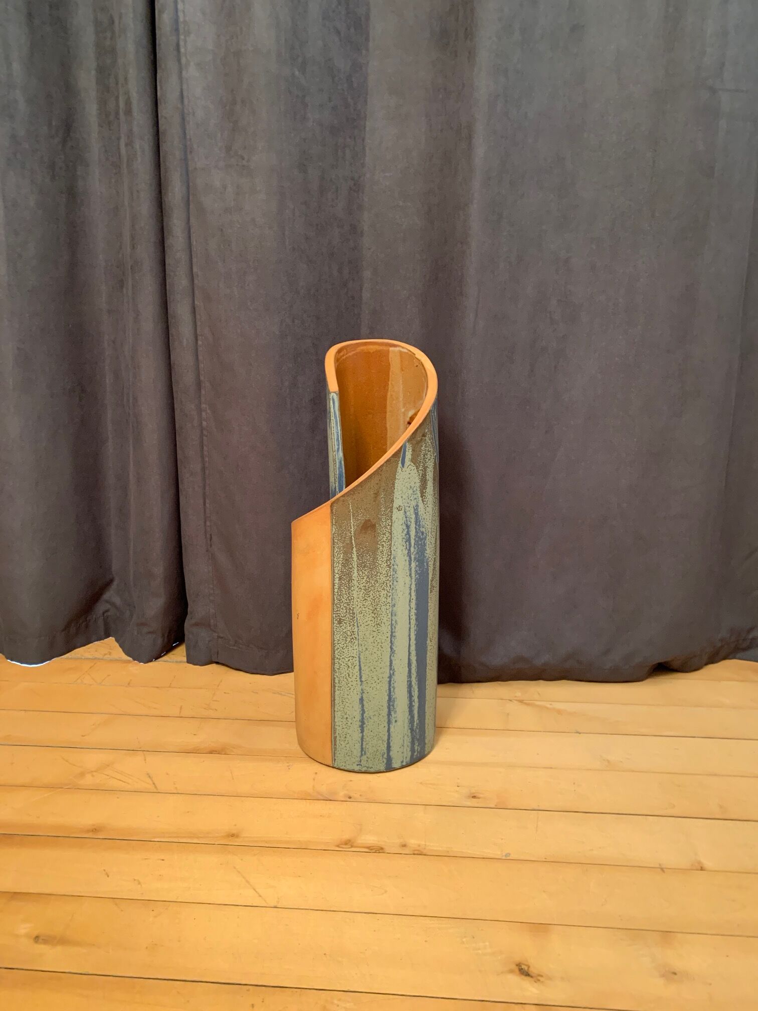 Large , ceramic , floor vase .