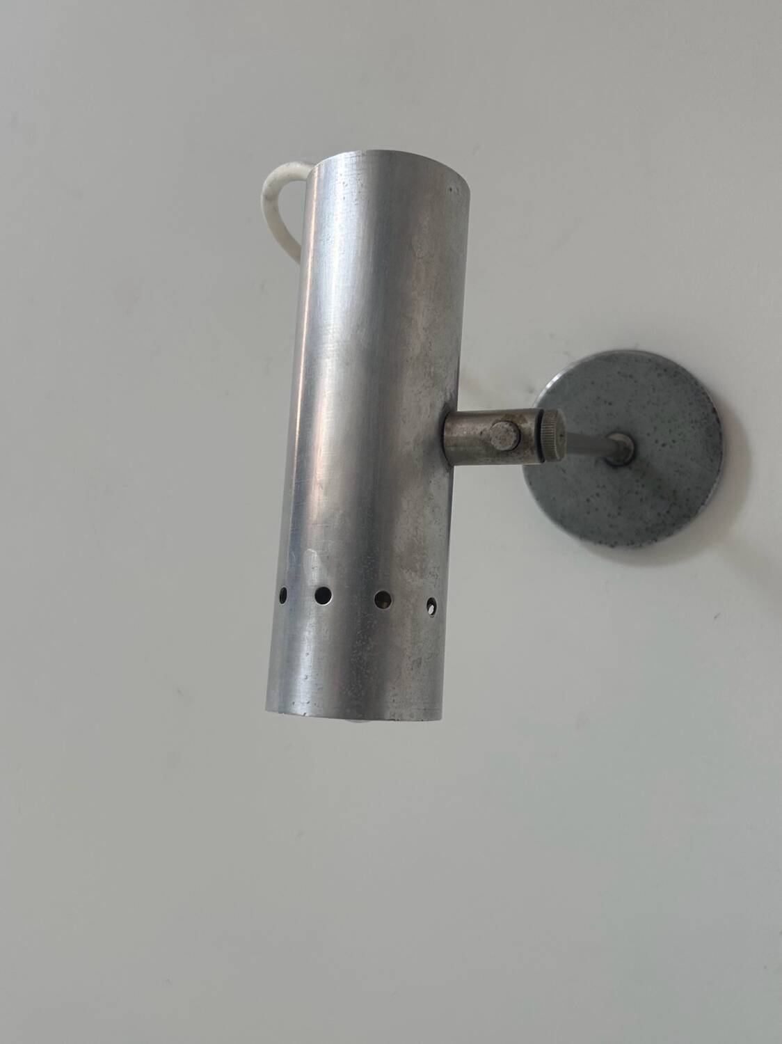 Adjustable wall light, brushed aluminum, France 1960