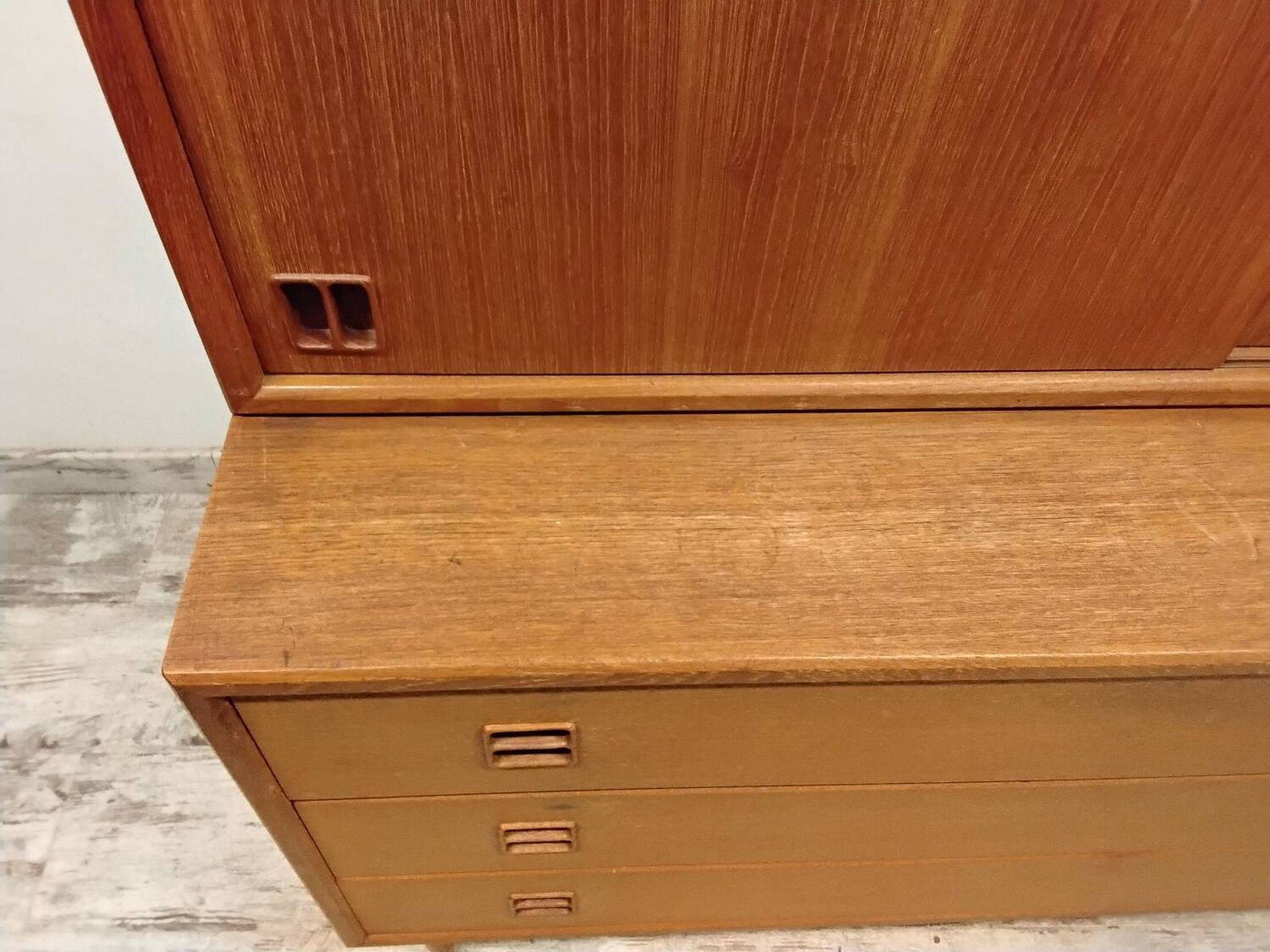 Scandinavian bookcase, chest of drawers