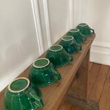 Set of 6 green cups