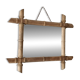 Antique mirror with faux bamboo
