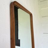 Miroir scandinave en teck massif 1970