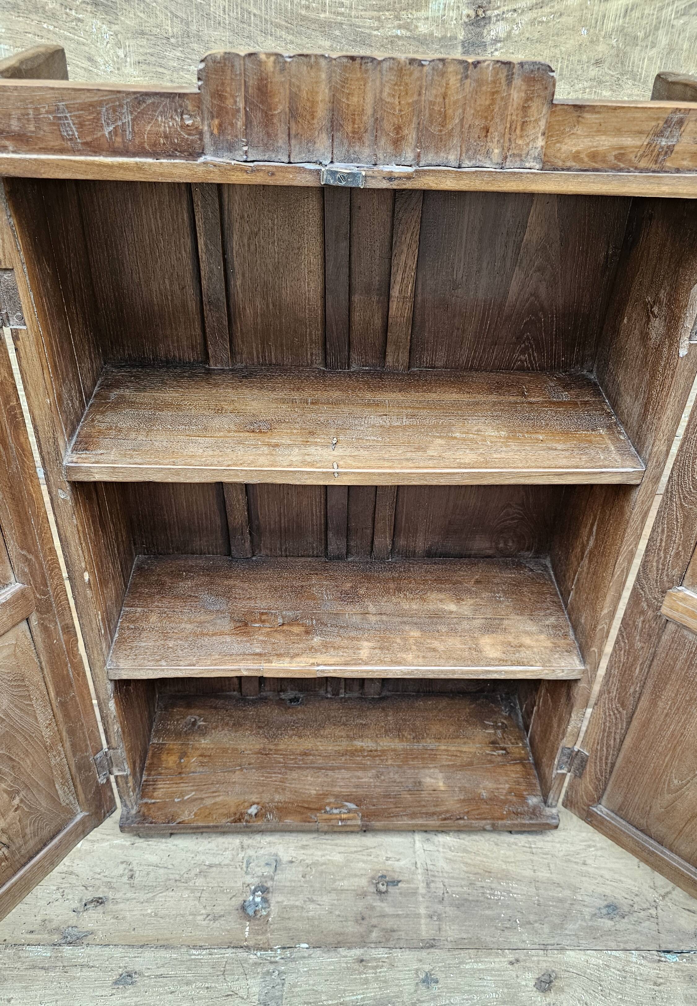 Antique Art Deco cabinet in Burmese teak