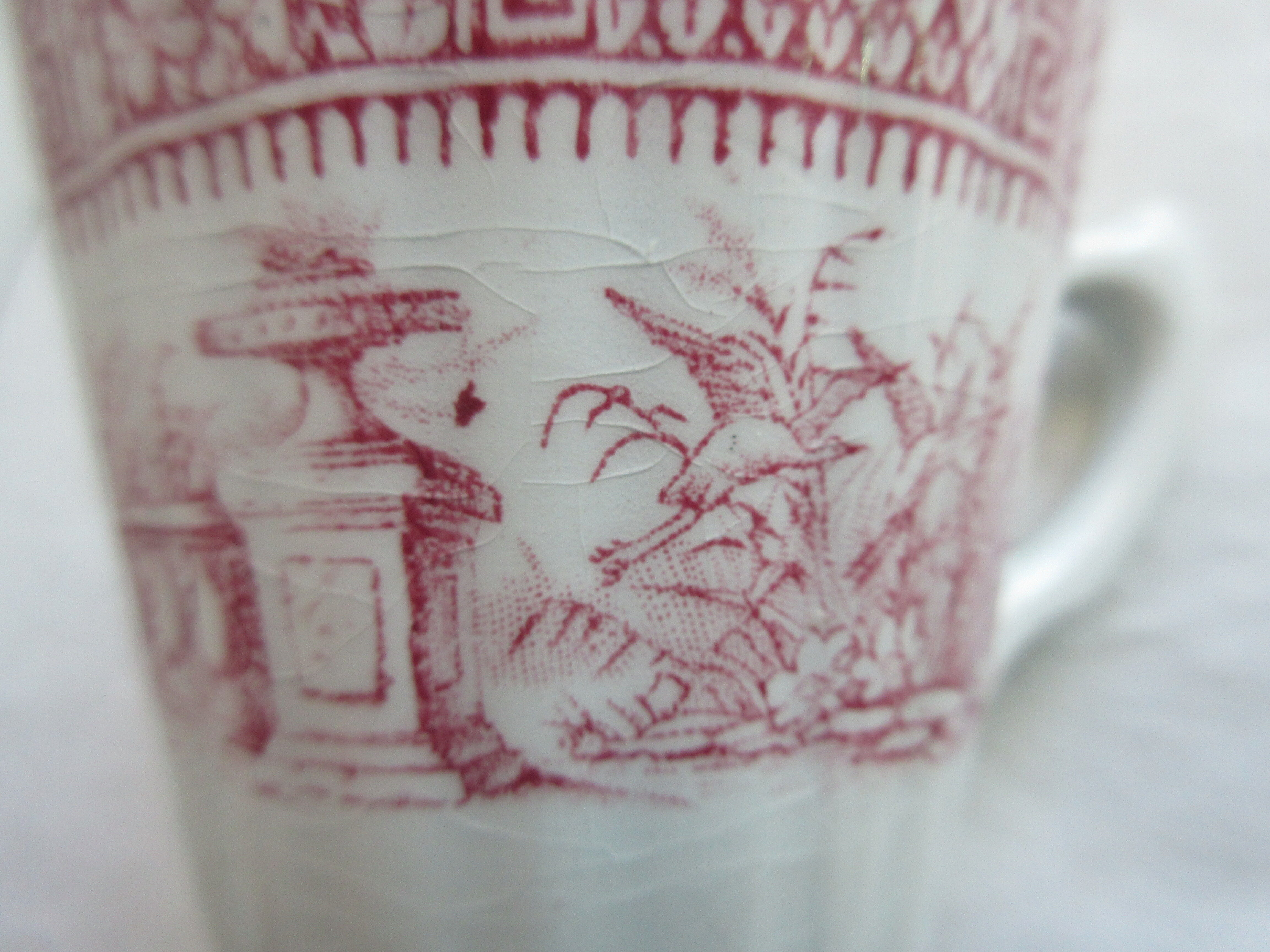 Cup and saucer Lunéville model Lace, in pink