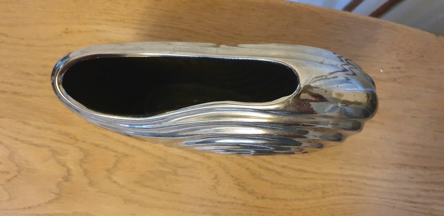 Chrome ceramic vase