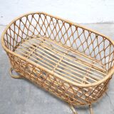 Vintage rattan cradle