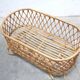 Vintage rattan cradle
