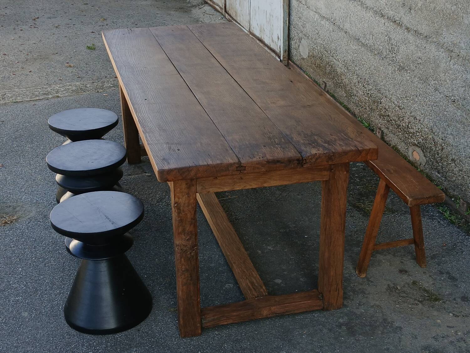 Solid oak farmhouse table