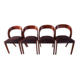 Set of 4 Gondola model chairs by Baumann vintage 1970s