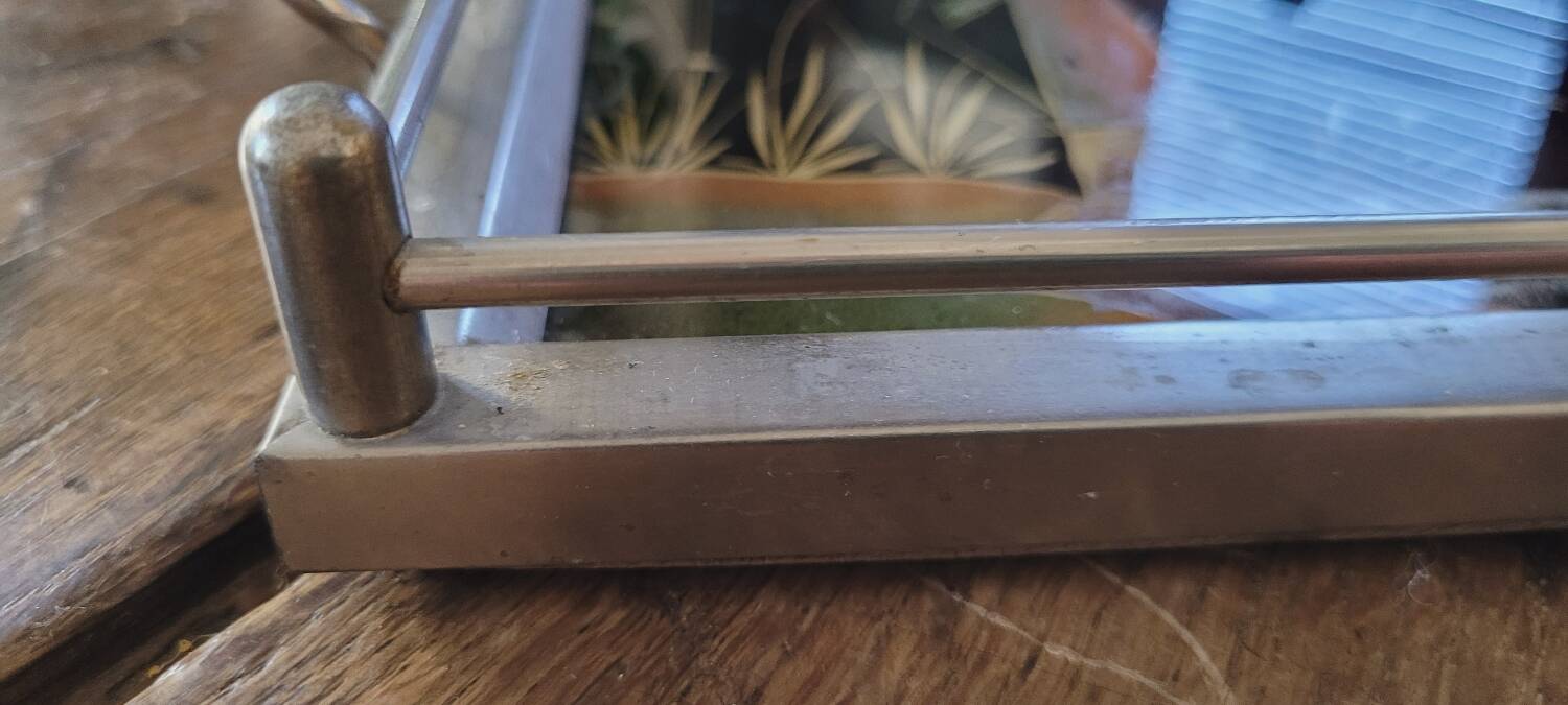 30s painted glass tray