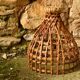 Small rattan pendant, handmade, 17x21cm