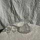 Large glass carafe with ribbed stopper H25
