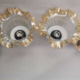 Pair of 1980s glass tulip wall lamps from USSR