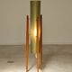 Rocket green floor lamp by Novoplast fiber and wood 1960
