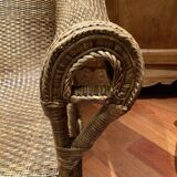 Colonial-style wicker chair