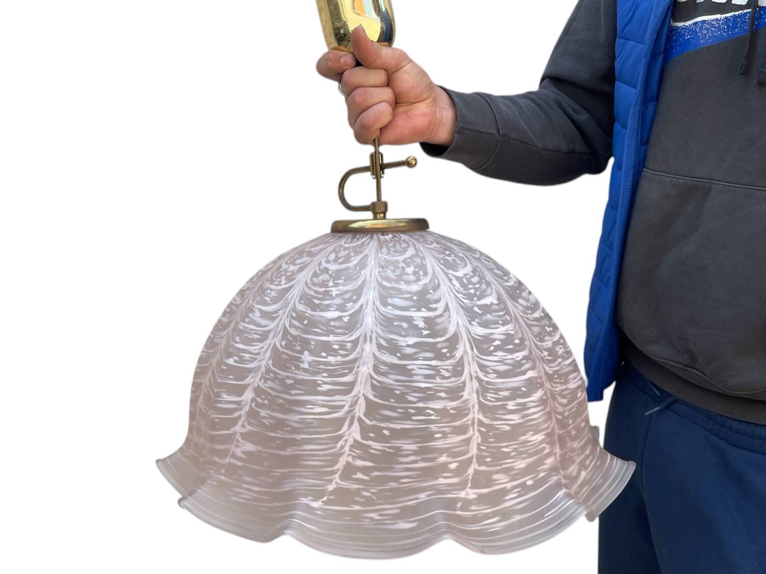 Large Pink Murano Glass Light Pendant 1970’s