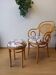 Chaise et tabouret en bois, années 1950.
