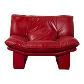 Vintage leather armchair "Ambassador", Nicoletti Salotti, Italy, 1980
