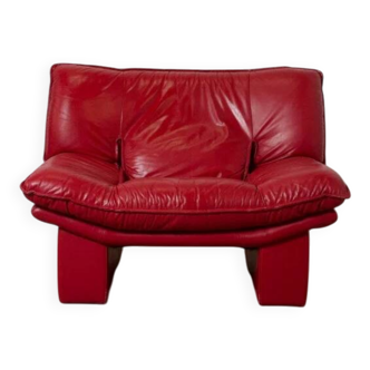 Vintage leather armchair "Ambassador", Nicoletti Salotti, Italy, 1980
