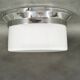 1930s Bauhaus Chrome and Opaline Glass Ceiling Light, Czechoslovakia