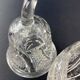 Large covered pear-shaped jar in Bohemian cut crystal