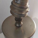 Vintage metal chrome spiral lamp foot