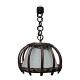 Vintage 1960s bamboo pendant light