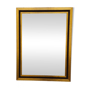 Miroir noir et dore art - deco