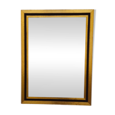 Miroir noir et dore art deco contemporain - 81,5cm x 61,5cm